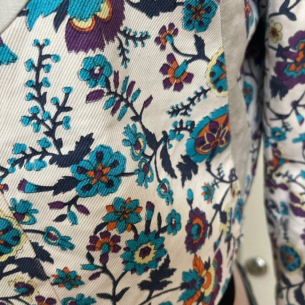Elevenses patchwork blazer jacket,‎ Sz. 10 cottagecore, boho, cotton, whimsy